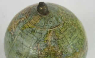 antique very small wooden - paper globe Thomas Paris 2