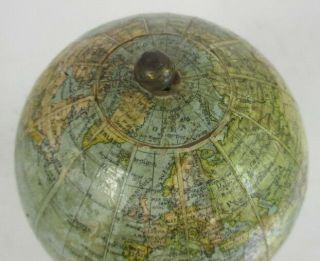 antique very small wooden - paper globe Thomas Paris 3