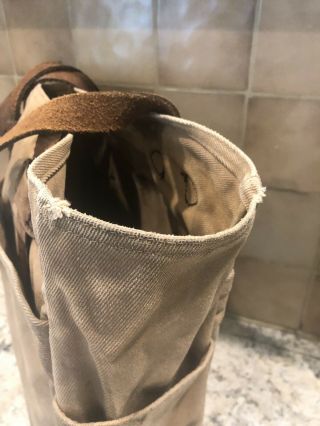 Filson Distressed Vintage Canvas And Leather Tote Bag 2