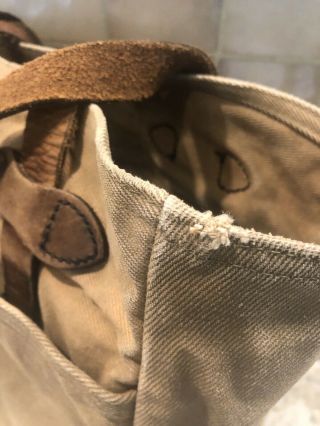 Filson Distressed Vintage Canvas And Leather Tote Bag 3
