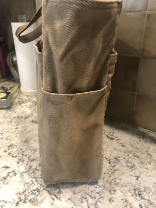 Filson Distressed Vintage Canvas And Leather Tote Bag 4