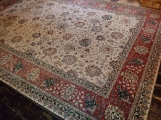 X Large Hand Tufted Wool & Silk Oriental FRITH Rug HANDMADE CARPET Floral AGRA 6