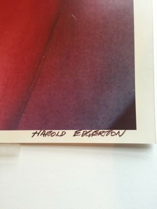 ICONIC Rare Vintage SIGNED Harold Edgerton 1984 Dye Transfer BULLET THRU FLAME 2