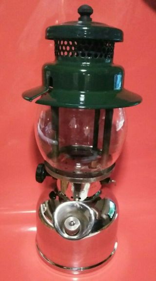 vintage antique old 30s Coleman 242A Lantern chrome nickel glass globe 2