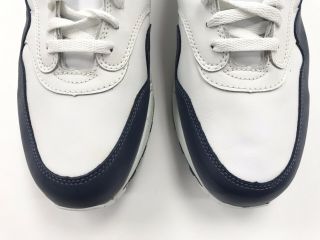 Vintage 2003 Nike Air Max 1 Midnight Navy White Size 13 Men Leather Shoes 5