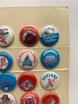 Vintage Complete MLB Pin Set Baseball Pinback ADV.  PREMIUM SALES ST LOUIS,  MO QQ 4