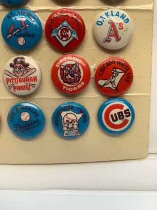 Vintage Complete MLB Pin Set Baseball Pinback ADV.  PREMIUM SALES ST LOUIS,  MO QQ 5