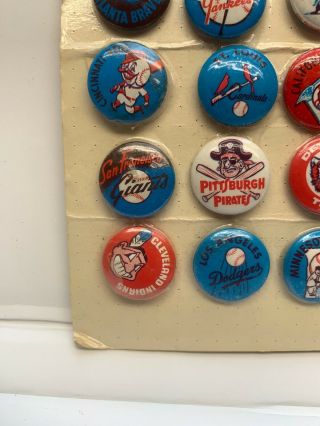 Vintage Complete MLB Pin Set Baseball Pinback ADV.  PREMIUM SALES ST LOUIS,  MO QQ 6