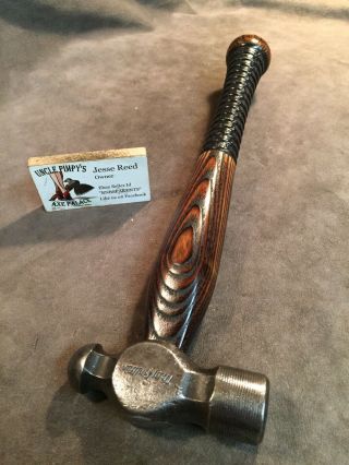 Vintage 24oz Blacksmith Ball Peen Hammer Polished Custom Jesse Reed Handle