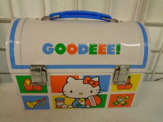 Vintage ?? 1976 Sanrio Japan Goodeee Hello Kitty Dome Metal Lunchbox No Thermos