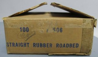 American Flyer HO606 HO Scale Vintage Straight Rubber Roadbed Sections (100) /Box 4