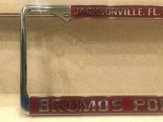 RARE Jacksonville Florida Brumos Porsche Vintage 911 912 356 License Plate Frame 3