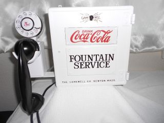 Coca Cola Call Box Telephone Fountain Service Phone Coke Soda Bottle Old Antique