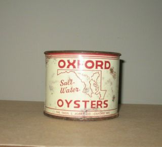 Vintage 12 oz Oxford Oysters Tin Can 2