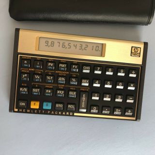 Vintage Hp - 12c Programmable Financial Calculator With Case,  Collectible
