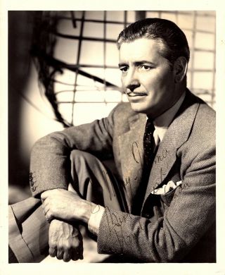 Ronald Colman Autographed Signed 8x10 Vintage 1946 Photo Actor Bulldog Drummond