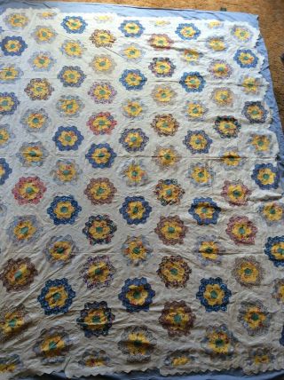 Vintage Unfinished Quilt Top - 72x96 Grandmother 