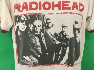 Vintage Radiohead Tee Ok Computer Era Rare Group Shot