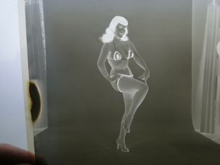 Vintage Erotic Pinup Camera Club 1955 Bettie Page Transparency/Negative 7