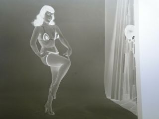 Vintage Erotic Pinup Camera Club 1955 Bettie Page Transparency/Negative 8