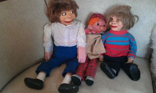 2 X Vintage Hand Crafted Ventriloquist Dummies