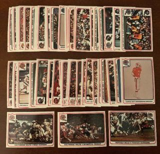 1976 Fleer Action Football Near Complete Vintage Card Set 59/66 Rare Ex/mt