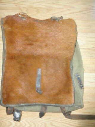 German Ww2 Fur Covered Backpack
