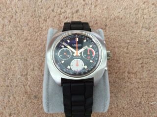 Vintage Swiss Made Lanco Chronograph Mens Watch Valjoux 7736 All Steel 40,  5mm 7