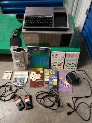 Vtg Texas Instrument Ti - 99/4a Computer W Peripheral Expansion Unit & Accessories