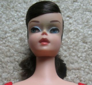 Vintage Brunette Swirl Barbie Doll Hair & Makeup