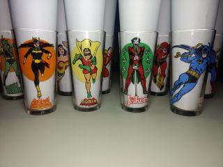 Vintage Pepsi Glasses Superhero Series 1976 - Set Of 11