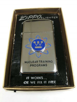 Vintage 1970 Mib Zippo Slim Westinghouse Nuclear Training Program