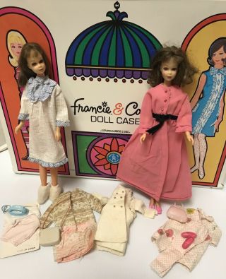 1960’s Mattel’s Francie Dolls / Tagged Outfits /case / Misc 12