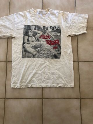 Vintage Gg Allin Suicide Tour 1990 T Shirt Large Metal Punk
