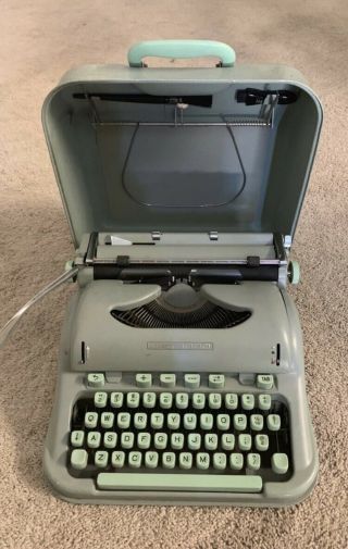 Vintage Hermes 3000 Portable Pica Typewriter With Case