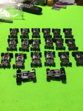 Vintage 20 Piece Grouping Afx Slot Car Chassis / / Parts Only /