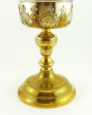 Antique French ciborium – Silver and brass - Ciboire Français 3