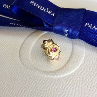 Authentic Pandora 14k Solid Gold Rhodolite Hypnotise Clip Charm Rare 750804rh