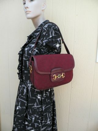 Rare Vintage Gucci Gg Signature Shoulder Handbag