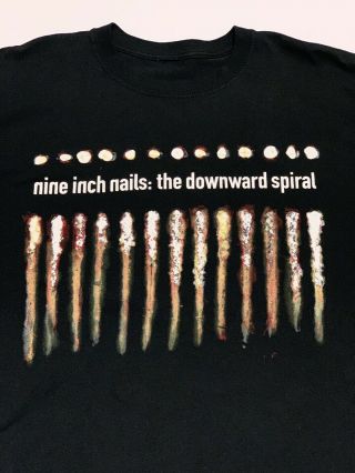 Vintage 1994 Nine Inch Nails The Downward Spiral Album Shirt Size XL 2XL RARE 2