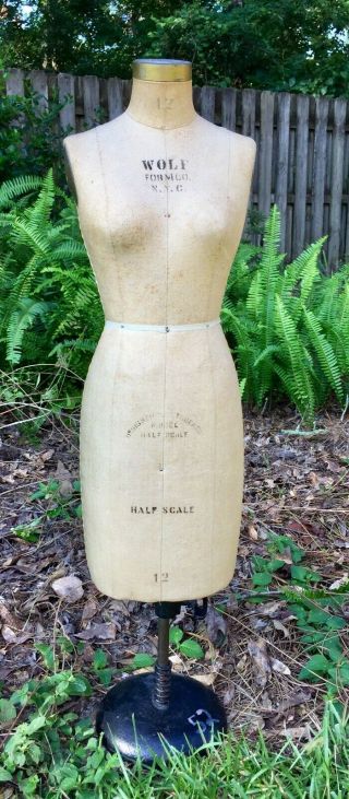 Vintage Wolf Nyc Half Scale Dress Form