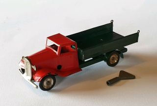Vintage Pre - War Triang Minic 1st Series 10m Delivery Lorry Truck,  Key Clockwork