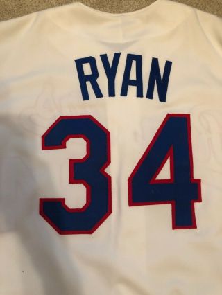 Vintage Game Worn & Signed MLB Texas Rangers Nolan Ryan Jersey 1990 Rawlings 4
