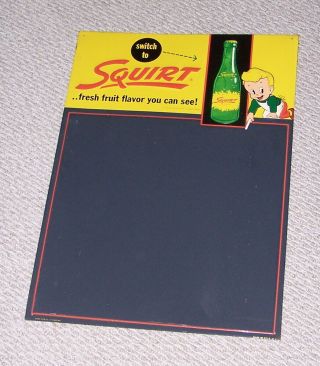 Vintage Switch To Squirt.  Fresh Fruit Flavor Chalkboard Menu Sign Stout Sign Co