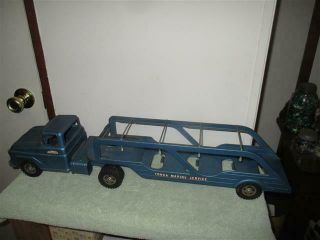 Vintage Tonka Marine Service Boat Trailer Pressed Steel Truck (good Comdition)