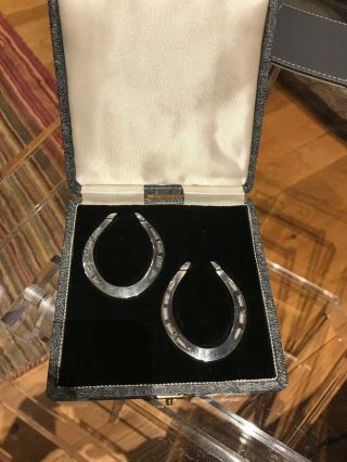 Boxed Sterling Silver Lucky Horse Shoe Napkin Rings