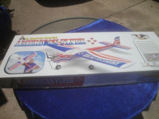 Vintage American Flyer Remote Control Airplane 52 " Wingspan 4 Channel Trainer
