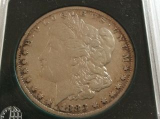 1883 CC Morgan Silver Dollar (Vintage CoinWorld Case) Coin.  3004 2