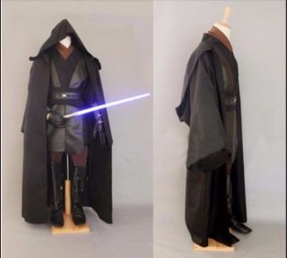 Wars Star Costume Jedi Anakin Skywalker Darth Vader Adult Cloak Robe Cape Outfit