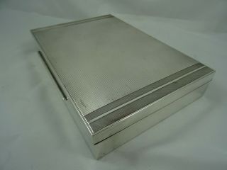 LARGE solid silver CIGARETTE BOX,  c1957 2